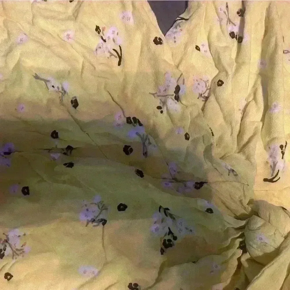 Free People Electric Yellow Floral Sleeveless Tango At Night Wrap Romper 10 - Picture 15 of 15